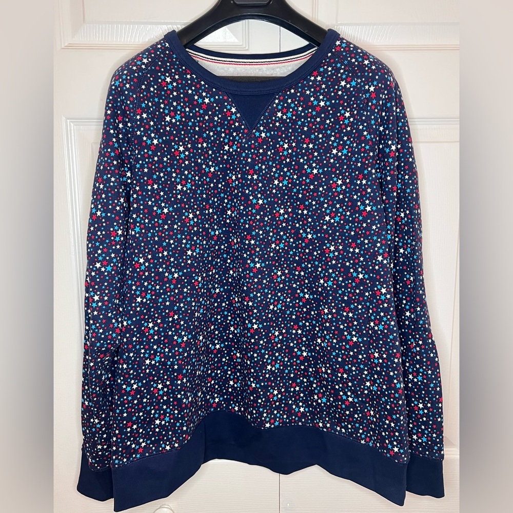 Lands' End Serious sweats long sleeve crewneck sweatshirt size L NWOT